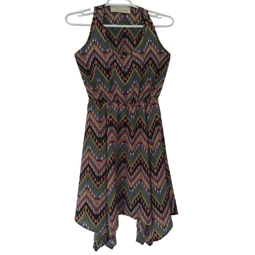 Vintage Havana, colorful printed dress, sleeveless, polyester, for Women, size S